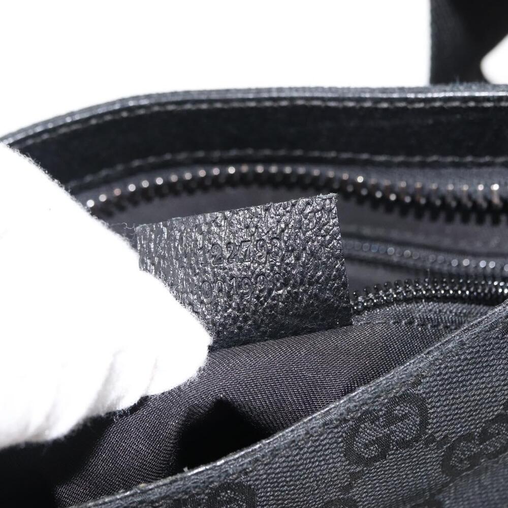 GUCCI GG Canvas Shoulder Bag Black Silver 122793 Auth 146012 - Picture 12 of 16